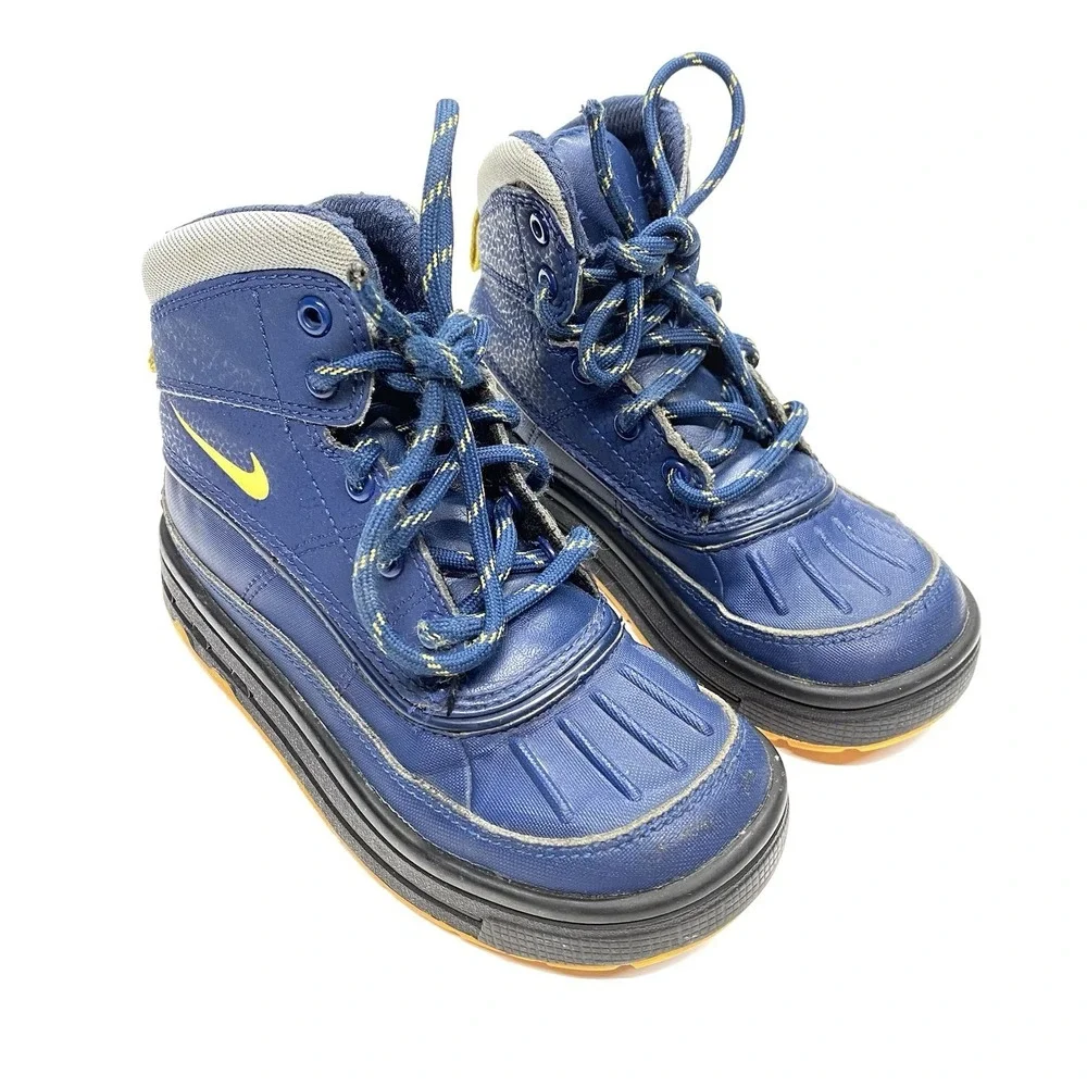 Nike Woodside ACG Duck Boot Gray Blue Outdoors Youth Size 11C 524873-402
